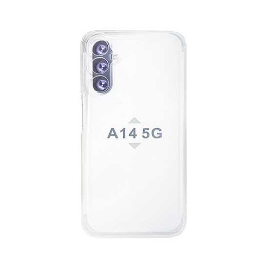 Capa de Silicone Dura com Moldura de Câmera para Samsung Galaxy A14 4G/5G Transparente